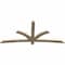 Ekena Millwork Davenport Rough Sawn Timber Gable Bracket, Douglas Fir, 84"W x 38"H x 2"D x 4"F, 11/12 Pitch GBW084X38X0204DAV00RDF - alternate 2